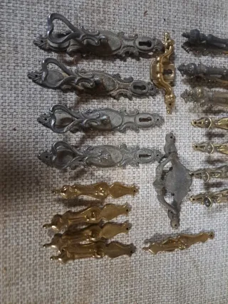 Lote tiradores y herrajes vintage