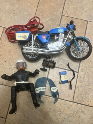 Moto polizia vintage telecomandata