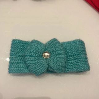 Fascia lana con fiocco e strass bimba