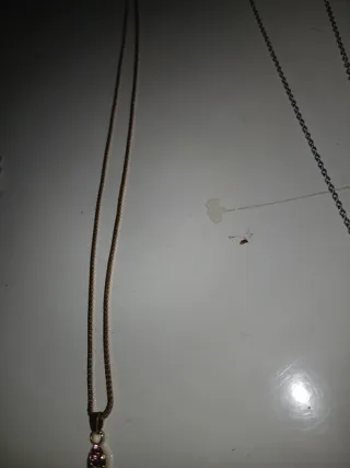 Collar y pulsera dorados y plateados