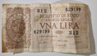 Banconota 1 Lira 20 Maggio 1935