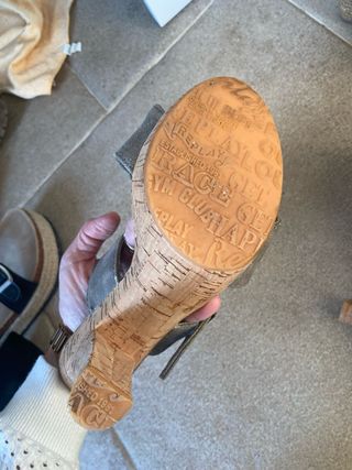 Sandalias Replay Tacón Gris