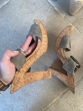 Sandalias Replay Tacón Gris