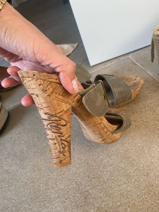 Sandalias Replay Tacón Gris