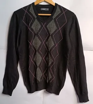 Jersey Celio Lana Negro Gris Talla XL