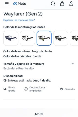 Ray-Ban Wayfarer Gen 2 Gafas Inteligentes