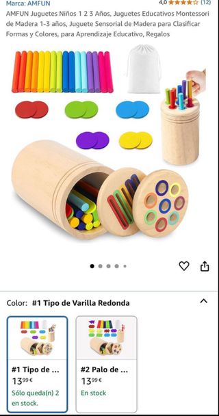 NUEVO Juguete Montessori Educativo Madera