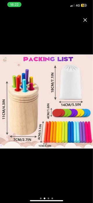 NUEVO Juguete Montessori Educativo Madera