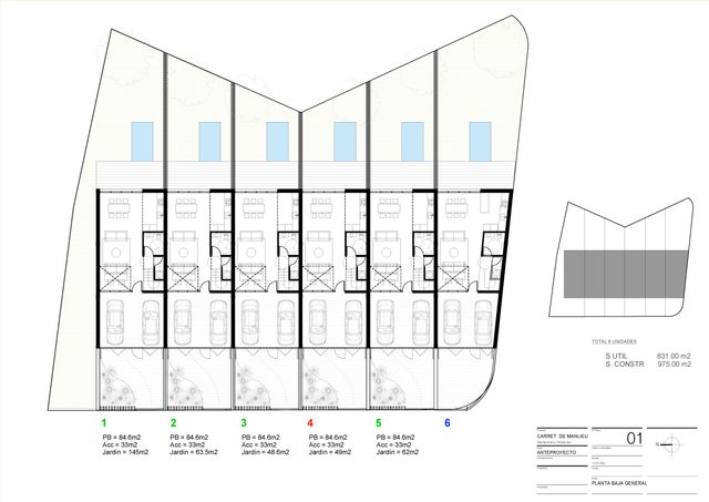 5 CASAS ADOSADAS EN ZONA MUY CONSOLIDADA