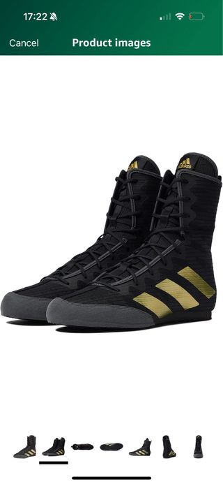 Botas Boxeo Adidas Hog 4 Negro/Dorado
