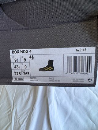 Botas Boxeo Adidas Hog 4 Negro/Dorado