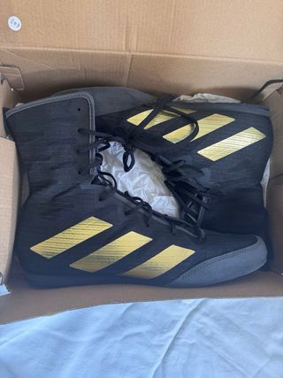 Botas Boxeo Adidas Hog 4 Negro/Dorado