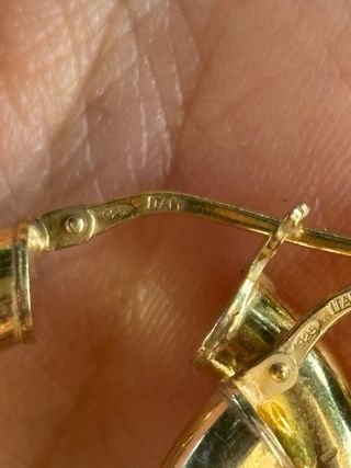 orecchini cerchio argento 925 placcato oro