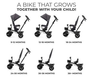 Triciclo Plegable Infantil Gris