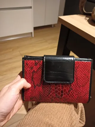 Bonoto Billetero Monedero Negro y Rojo