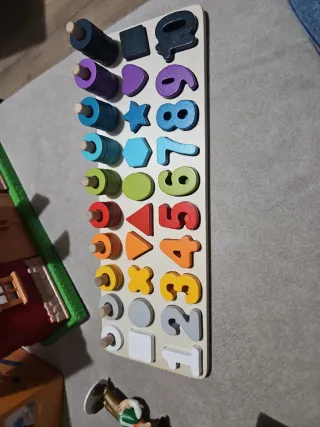 Juego Montessori Ábaco Números Formas