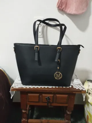 Bolso de mano negro mujer
