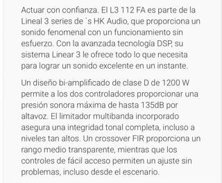 Alquiler Altavoces HK Audio linear 3 sub 1500.