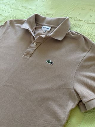 Polo Lacoste Beige Talla L Nuevo