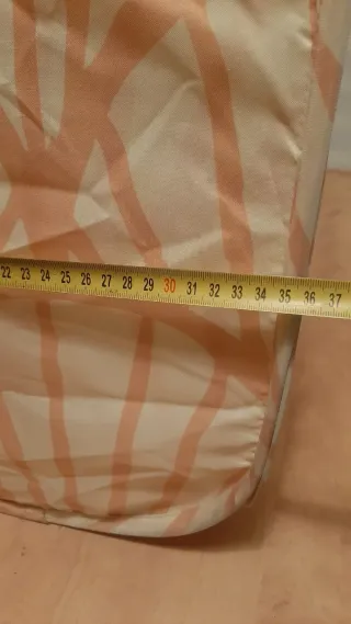 Bolsa plegable beige y rosa