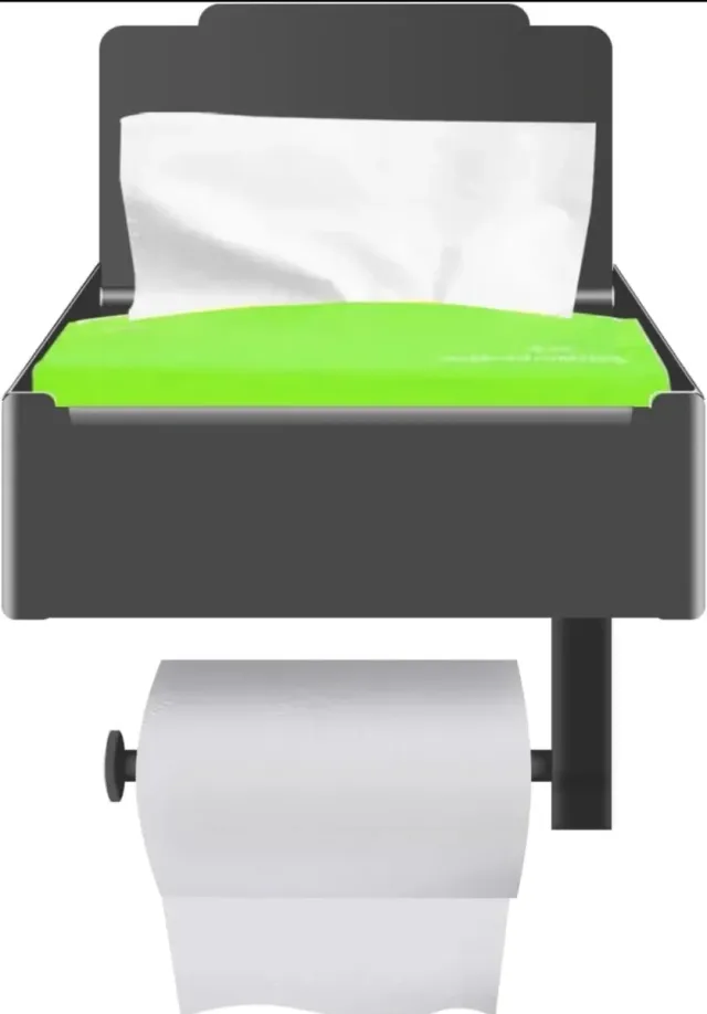 Soporte doble papel higiénico metal