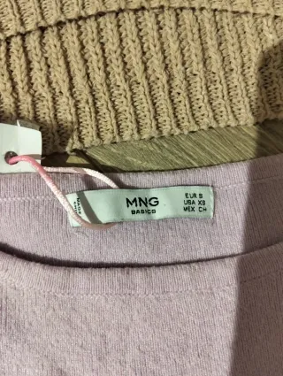 2 jerseys punto talla S corte amplio Uno Mango y u