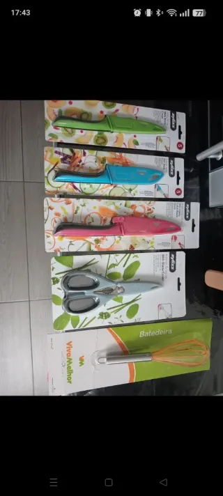 Conjunto de facas de cozinha novo