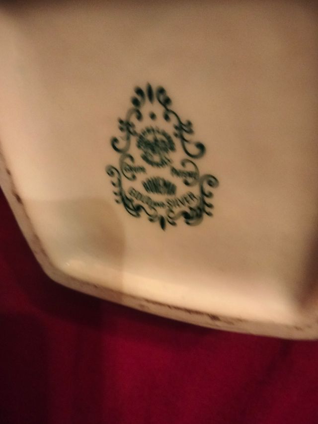 JARRON PORCELANA ORO PLATA BOHEMIA ORIGINAL