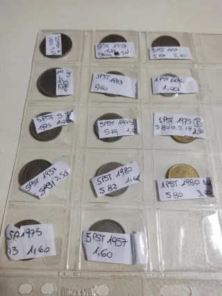 14 monete spagnole peseta