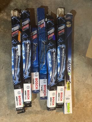 Juego de 7 Limpiaparabrisas Bosch y Valeo