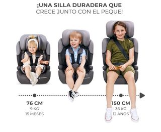 Silla de coche bebé gris y rosa