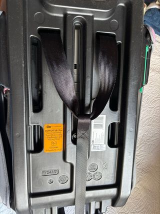 Silla de coche bebé gris y rosa