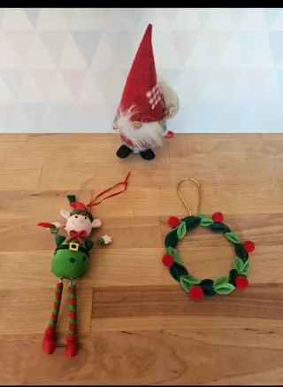 Set 3 decorazioni natalizie