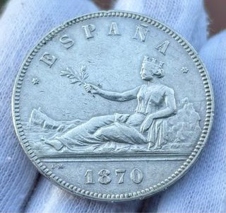 Moneda 5 Pesetas Plata 1870 *(18-70). EBC