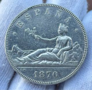 Moneda 5 Pesetas Plata 1870 *(18-70). EBC
