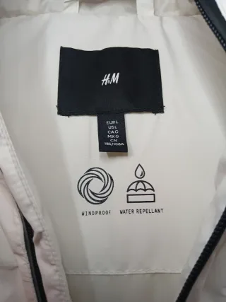 Piumino H&M Bianco Taglia L