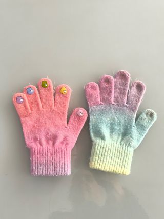 Guantes de lana multicolor