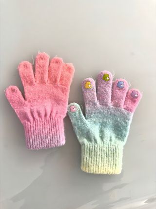 Guantes de lana multicolor