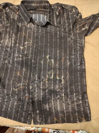 Camisa MLT Negra Rayas Hombre