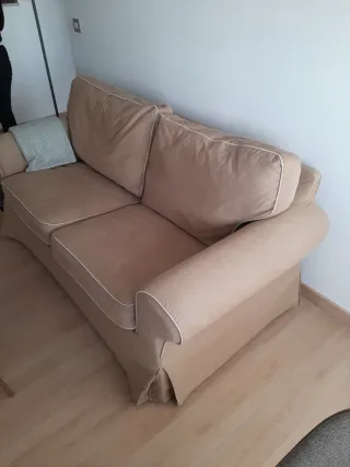 Sofá 2 plazas Ikea beige tela