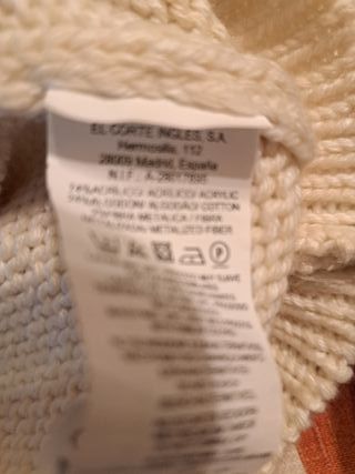 Jersey Mujer Navidad blanco crema Talla M