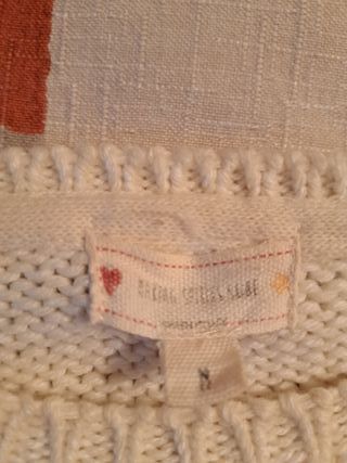 Jersey Mujer Navidad blanco crema Talla M