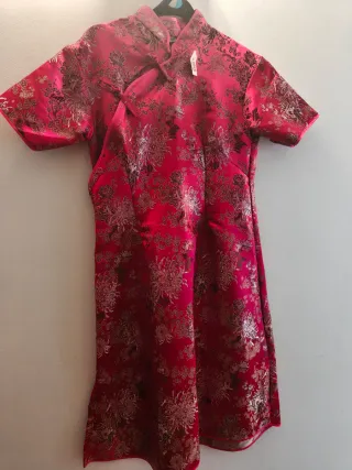 Vestido rosa fucsia estilo asiático