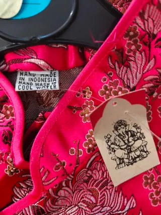 Vestido rosa fucsia estilo asiático