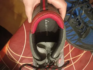 Zapatos de trabajo Bellota Piel Gris/Rojo