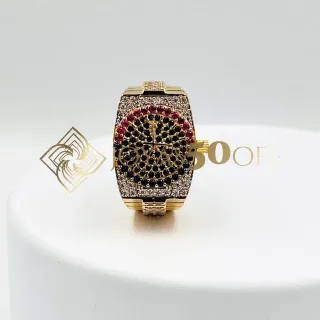 Anillo Sello Reloj 18K Oro