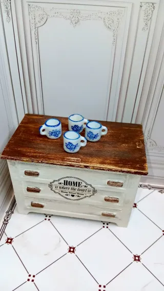 Set 4 tazze casa delle bambole