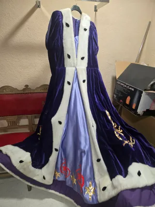 Traje de Reina Morado y Dorado