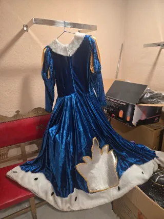 Traje de Reina Morado y Dorado