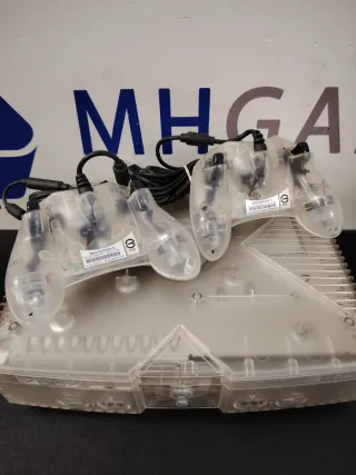 Xbox Cristal + 2 Mandos